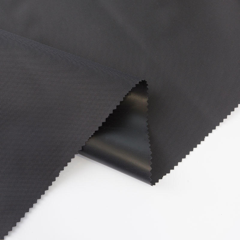 400d Encrypted Black Oxford Cloth Covered PVC Luggage Fabric