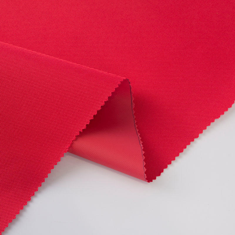 10*6 Red Oxford Cloth Covered PVC Luggage Fabric