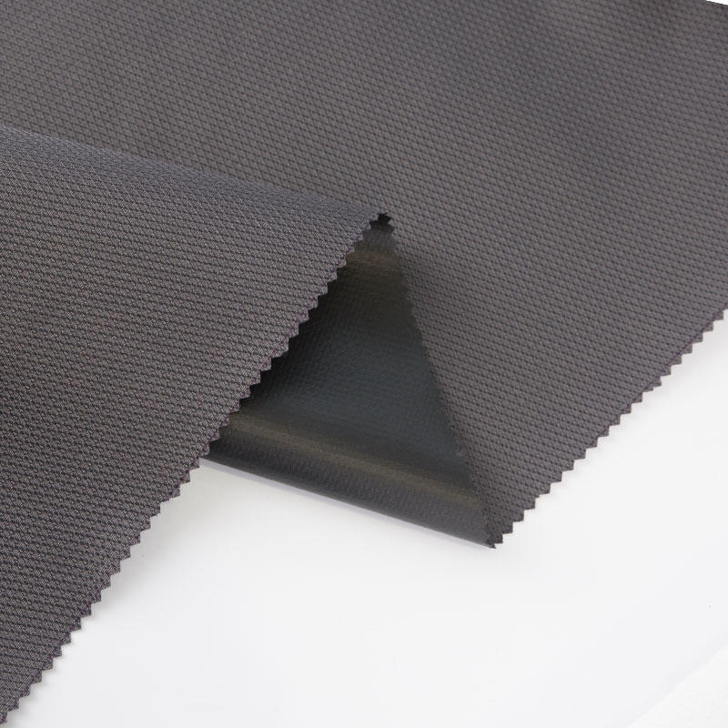 Semi-elastic Diamond Lattice Black Gray Oxford Cloth PVC Luggage Fabric
