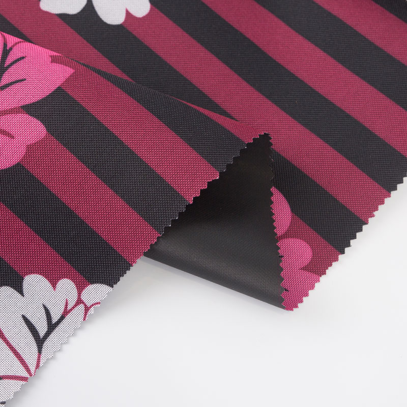 3*3*64 Sliver Flower Oxford Cloth Printing Luggage Fabric